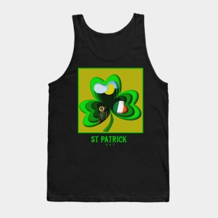 st patricks day - clover Tank Top